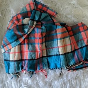 Gap Scarf GIANT Cozy Soft Vibrant Plaid